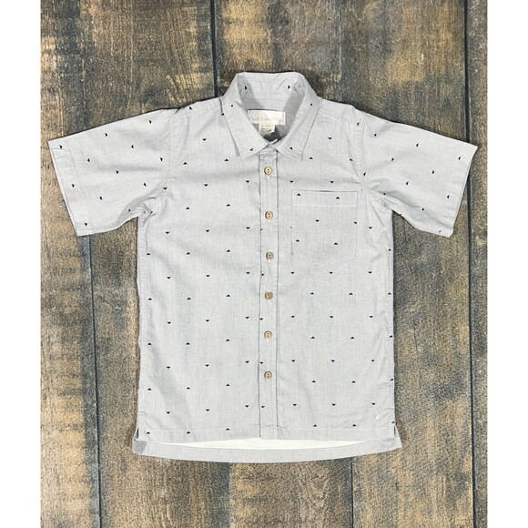 Well Dressed Wolf Other - Well Dresses Wolf Boys Size 12 Triangle Weave Short Sleeve Button Up Shirt!